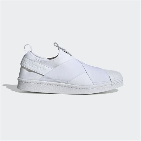 adidas superstar slip on white.